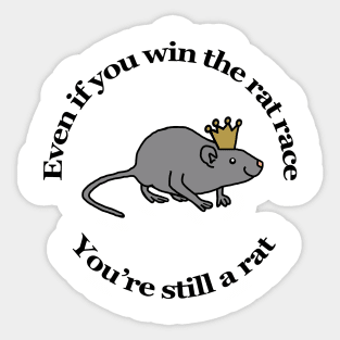 Rat Race Animals Quote Sticker